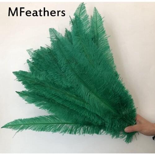 MFeathers Dyed Deep Green Nandu Ostrich Plumes 50-55CM 20-22 Inches Natural Ostrich Feather Wedding Party Carnival Decorative