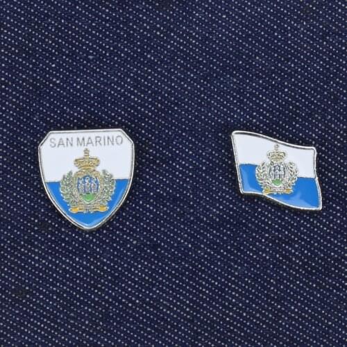 Fashionable suit lapel pin party event decoration jewelry accessories flag badge San Marino flag metal brooch