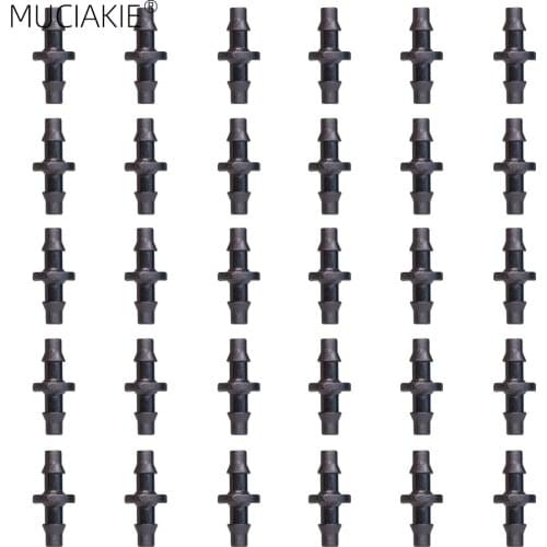 MUCIAKIE 30PCS 1/4'' Barbed Coupling Barb to Connect the End of 1/4'' Micro Tubing Drip Irrigation Straight Connector 4/7mm Hose