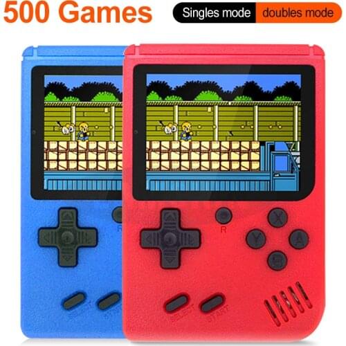 Rechargeable 500 in 1 Video Handheld Game Console Retro Game Mini Handheld Player for Kids Built-in 500 Games