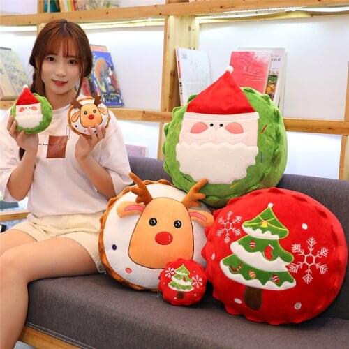 New13/37cm plush elk Santa Claus Christmas tree doll stuffed soft cute Pillow cushion good quality doll christmas gift for kid