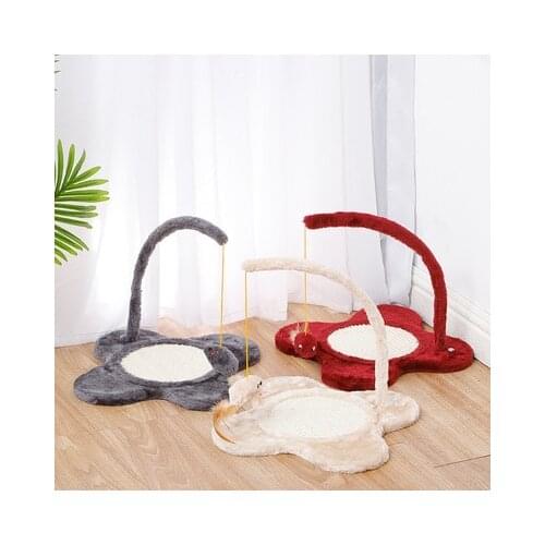 Flower-Shaped Sisal Cat Climbing Frame, Pet Cat Grinding Claw Toy, Cat Hanging Magnet Toy, Cat Scratching Board, Pet Supplies