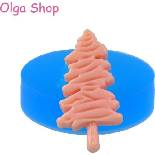 JYL017 36.7mm Christmas Tree Silicone Mold for Sugarcraft, Fondant, Gum Paste, Resin, Clay, DIY Handmade, Chocolate, Candy Wax
