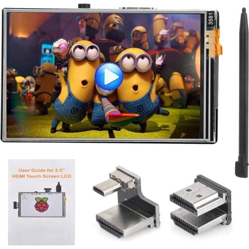 3.5 Inch LCD Display Touch Screen with HDMI Module + Stylus Pen For Raspberry Pi 4 Model B / 4B 3B+ 3B