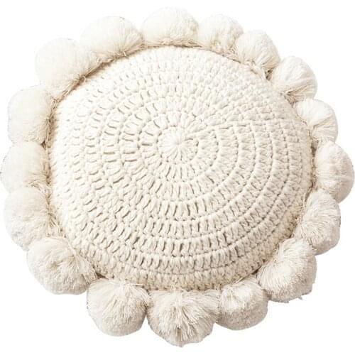 Nordic Ball Pillow Round Knitting Cushion Sofa Head Pillow Cushions Home Decor Decorative Pillows for Bed
