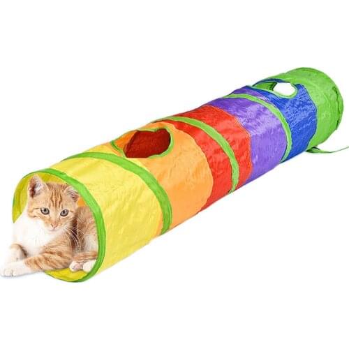 Foldable Detachable Cat Play Tunnel Pet Supplies Cat Toys for Small Animals Pet Guinea Pig Hamster Squirrel Ferret Hedgehog