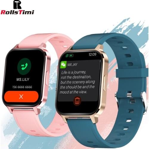 Rollstimi smart watch men full touch fitness heart rate monitoring IP678 waterproof Lady sports smart bracelet for Android IOS