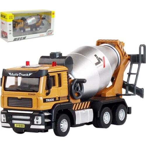 Mini Alloy Construction Vehicle 1:50 Mixer Truck Collectible Model Toy Engineering Vehicle Model Toys For Children Kids Boys