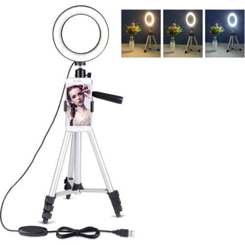 Photo Studio Video LED Beauty Ring Light Phone Photography Dimmable Ring Lamp+Tripod for Selfie/Live Show/Fill-in Light