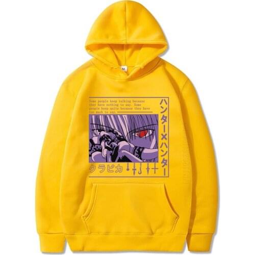 Anime Hunter X Hunter Hoodie Men Women Long Sleeve Anime Manga Kurapika HxH Devil Eye Hoodie Pullover Gift