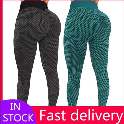 2PC Women Seamless Fitness Leggings Yoga Pants Running Gym Sports Pants Push Up Ankle Length Polyester Leggings leggins