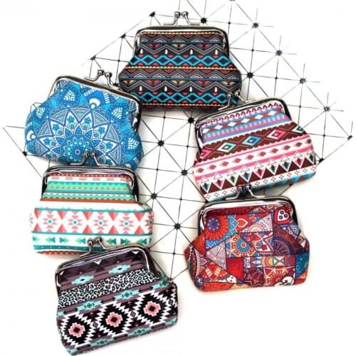 Women Retro Coin Purses Cute Small Wallet Lady Vintage National wind Coin Wallets Hasp mini bag Girls Clutch Change purse Pouch