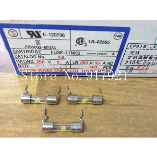 [ZOB] Japan imported JET pin FJL 5X20 2A 250V FUSE original micro glass --200pcs/lot