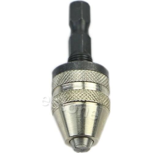 1/4" Keyless Drill Bit Chuck Hex Shank Adapter Converter 0.3mm-3mm Quick Change L15