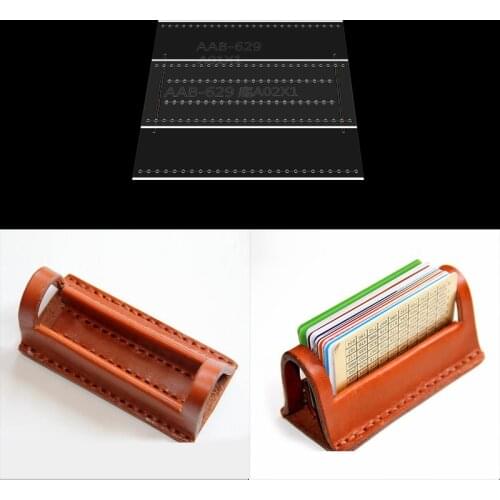 10.5*4.5*5.5cm High quality Acrylic DIY leather craft Business card storage box template pattern hollowed stencil