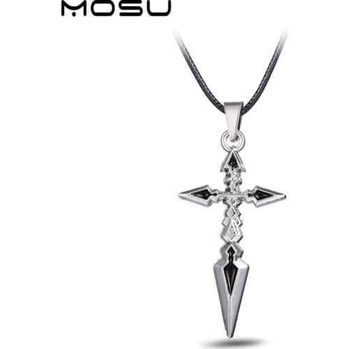 12/pcs a lot Hot Anime Fate Zero Silver Metal Necklace Cross Pendant Cosplay Accessories Jewelry can Drop-shipping