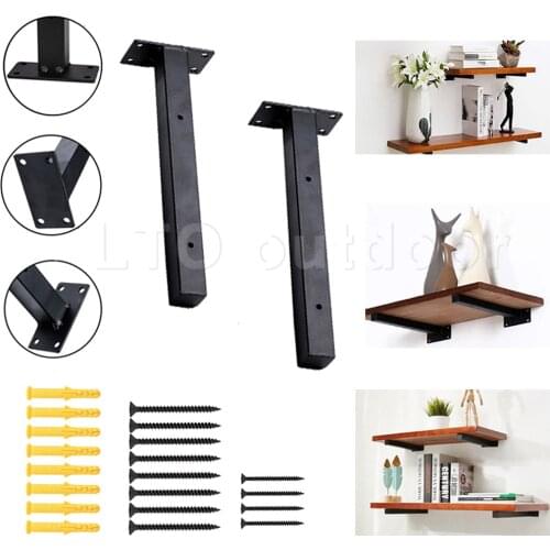 2/4 Pieces of Wrought Iron Wall Bracket Bookshelf Shelf Partition Support Shelf Shelf Shelf Bracket Furniture Accessories