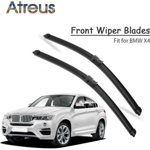 Atreus 2pcs High Quality Long Life Rubber Front Wiper Blades For BMW X4 F26 2017 2016 2015 2014 Windshield Car Accessories