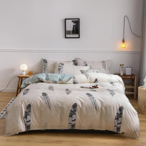 2021New Cotton Bedding Sets, Home Textile Twin King Queen Size Bed Set Bedclothes with Bed Sheet Comforter set Pillow case