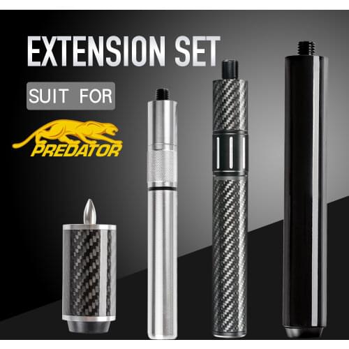 Carbon Fiber Billiards Extension for Predator Pool Cue or Snooker Solid wood Durable Non Slip Cue Extension Billiard Accessories