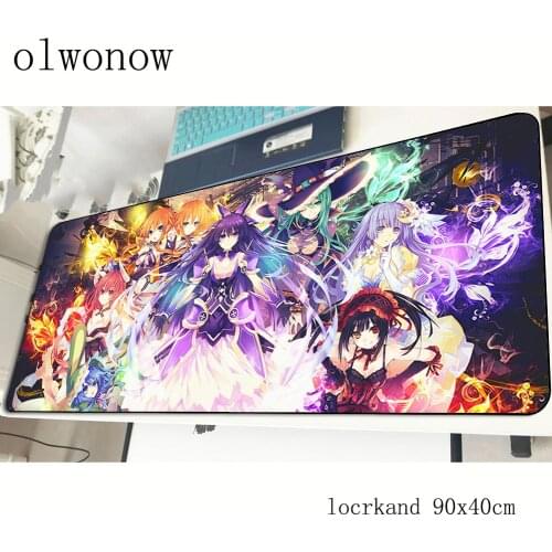 DATE A LIVE mousepad 90x40cm cheapest gaming mouse pad gamer mat HD print game computer desk padmouse keyboard play mats