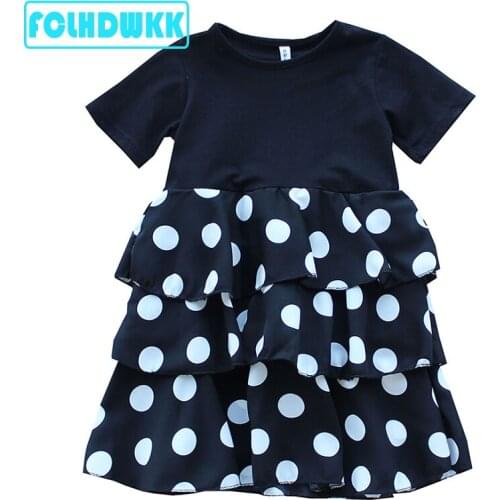Kids dresses for girls summer Toddler Princess Party Wave point Tutu Kids Dresses Girls Children Casual School Wear Costume