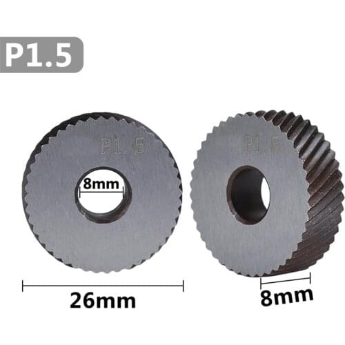 Diagonal thick knurling wheel for metal lathe 2pcs 1.5mm lathe wheel knurling tools