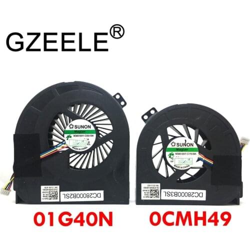 GZEELE New CPU Cooling Fan For Dell Precision M4700 CPU GPU Fans Cooler 01G40N 0CMH49 MG60120V1-C170-S9A MG60150V1-C030-S9A fan