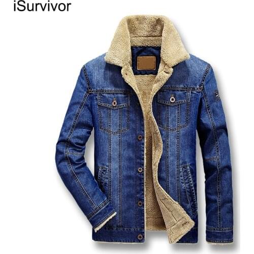 ISurvivor 2021 Men Denim Jeans Jackets Coats Jaqueta Masculina Male Casual Fashion Slim Fitted Spring Thick Jackets Hombre Coats