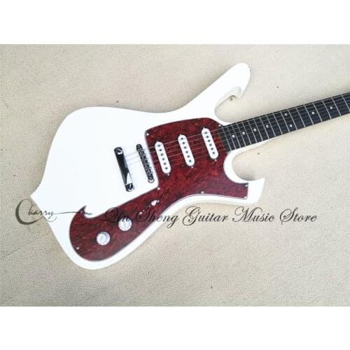 Order booking 6 strings guitar, black guitar,red stripe pattern,tremolo bridge H pickups,chrome buttons