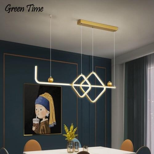 Creative Led Pendant Light For Living room Dining room Bedroom Kitchen Home Decorate Hanging Pendant Lamp Black&Gold Aluminum