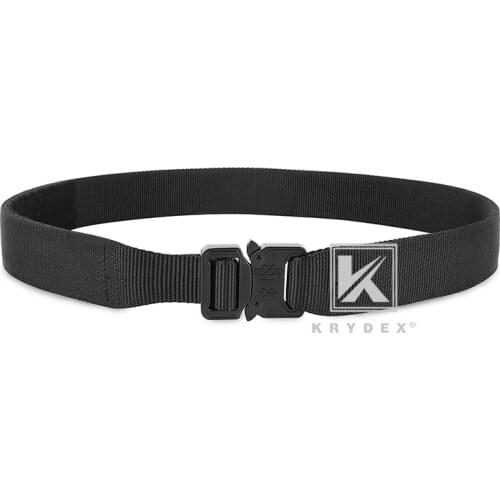 KRYDEX Tactical 1.5” Duty Belt Quick Release Rigger Shooting 1.5" Turn To 1" Width 2-Ply Stiff EDC Belt Black