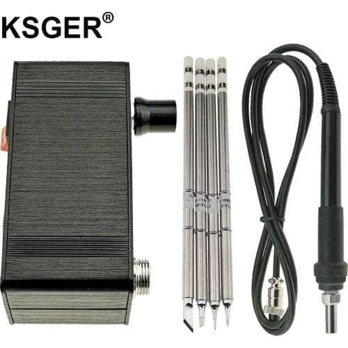 KSGER Mini T12 Soldering Station DIY STM32 V3.1S OLED T12 Iron Tips Welding Kits ABS Plastic Handle Zinc Stand Quick Heating