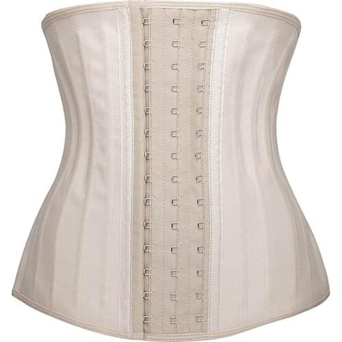 Latex Waist Trainer Corset Belly Control Slimming Belt Sheath Body Shaper Modeling Strap 25 Steel Boned Waist Fajas