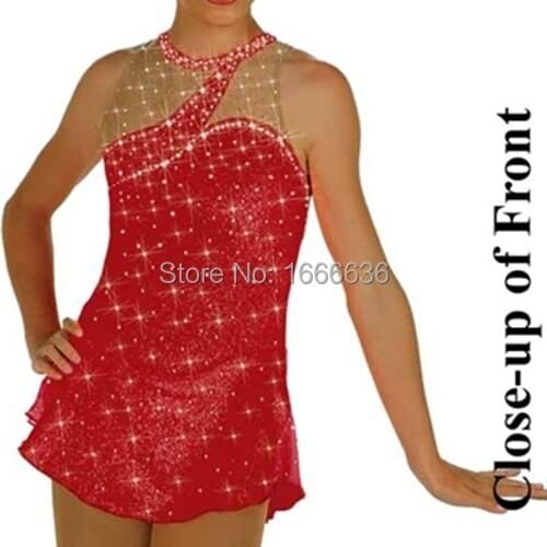 2016 Hot Sales Figure Ice Skating Dresses For Girls New Brand Vogue Figure Skating Competition Customized Dress DR2982