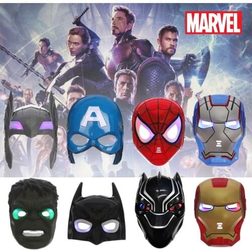 Marvel Legends Avengers SpiderMan Anime Figure Mask Hulk Iron Man Captain America Halloween Cosplay Party Masks PVC Model Toys