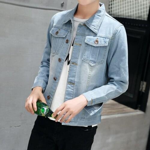 2020 Mens New Casual Jacket Korean Jacket Trend Slim Youth Clothes Denim Jacket Long Sleeve Shirt coat clothing