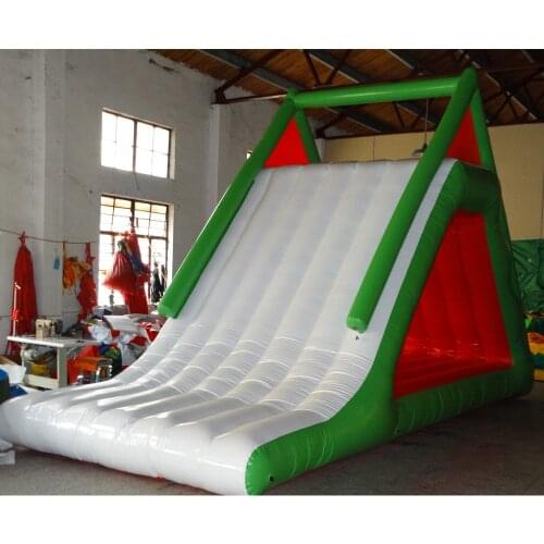 Inflatable climbing wall with bounce slide PVC material kids entertainment