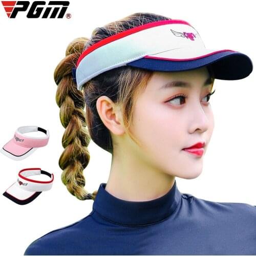 PGM Women Golf Sun Visor Cap Breathable Sweat-Absorbing Hat Summer Sunscreen Golf Sports Hat