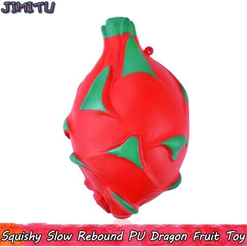 Pitaya Squishy Toys for Children Lifelike Fruit Anti stress Slow Rising Squishies Decompression Toy Gift Home Kitchen Decoration