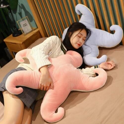 1pc 50/75cm Cartoon Starfish Plush Pillow Dolls Cute Soft Toys Stuffed Sofa Cushion Girls Baby Bed Pillow Decor Birthday Gifts