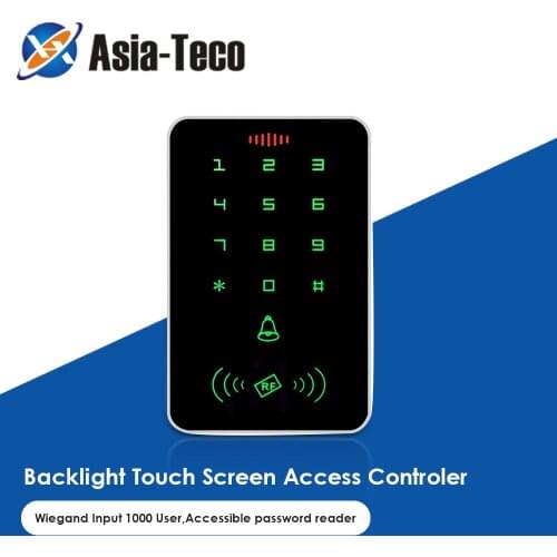 Backlight Access Redaer Wiegand Input 13.56Mhz Access Keypad Door Lock Opener Card Reader Keypad Access Control 1000 User