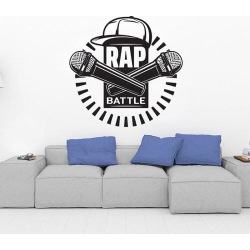 Rap Studio Recording studio Music Wall Stickers Room Wall Decal Living Room Home Decor Vinyl Sticker Muraux Home Decoration G876