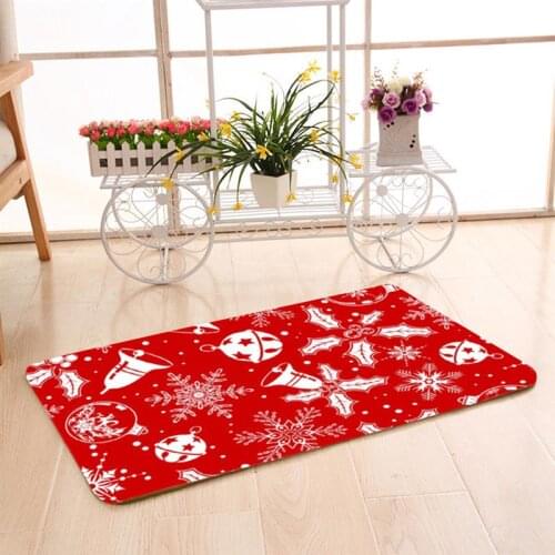 Christmas Bath Rug Fashion Decorative Absorbent Non-slip Shower Rug Bath Mat Indoor Area Rug Entry Door Mat