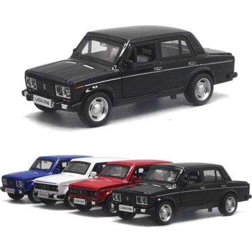 Russian Lada 2106 Vintage Classic Lada Alloy Car Model Return Belt Acoustooptic Simulation Collection Ornaments Childrens Toys