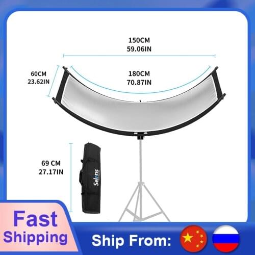 Selens Bent U-typed Light Reflector/Diffuser Set with Tripod Eyelighter for Photography Video Studio Shot