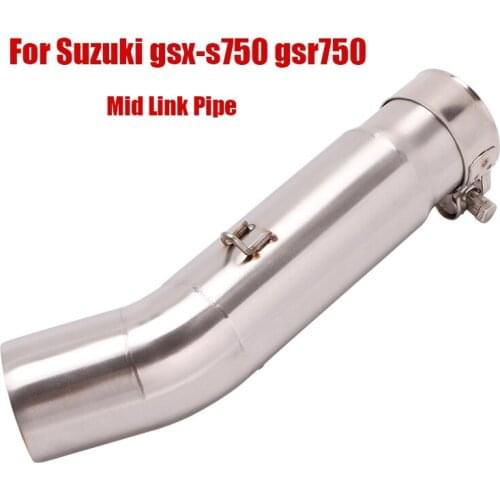 Slip On Exhaust Mid Link Pipe Modified Connecting Tube Stainless Steel For Suzuki GSR750 GSX-S750 Motorcycle