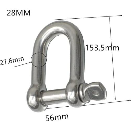 Stainless Steel U Shape Shackles with Screw Pin for Boating Anchor Accessories