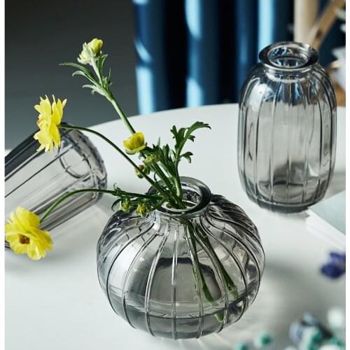 Retro Glass Vase for Flower Hand Blown Modern Decor for Garden Kitchen Dining Room Living Tabletop Wedding Indoor and Outdoor