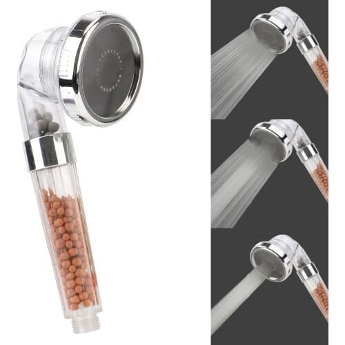High Pressure Anion Filter Bathroom Facilities Jetting Shower Head 3 Modes Bath Shower Head Adjustable Shower SPA Nozzle